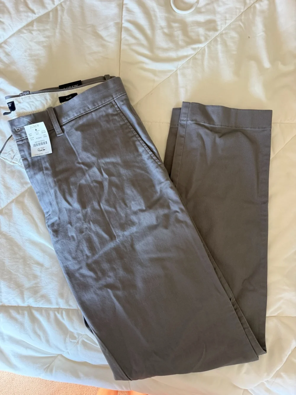 J. Crew Men's Chino Pants in Slate Gray - 34x32